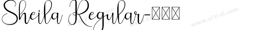 Sheila Regular字体转换